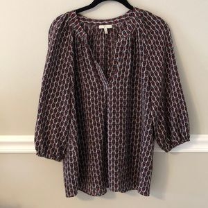 Joie silk owl print blouse